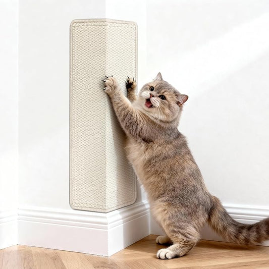 ENONCI Corner Cat Scratcher Wall Mounted for Indoor Cats, Cat Scratcher Pad for Door Frame, 19.6X9.8 Inch Anti Cat Scratch Door Furniture Protector for Couches and Walls