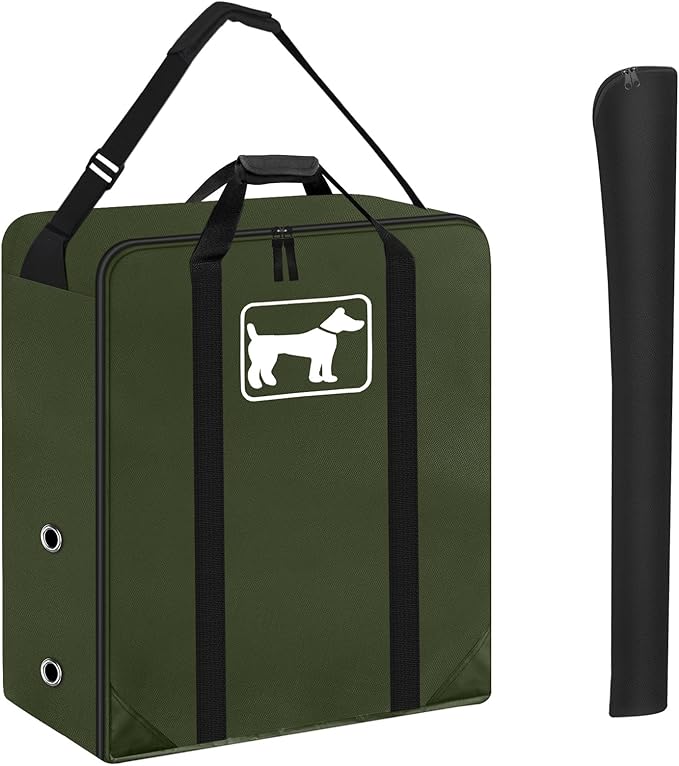 SIRUITON Dog Playpen Storage Bag Fits 32" H 8 Panels and 9 Stakes,Heavy Duty 600D Oxford Fabric Dog Fence Travel Bag Suitable for Foldable Exercise Pet Playpen with Reinforced Double Handles