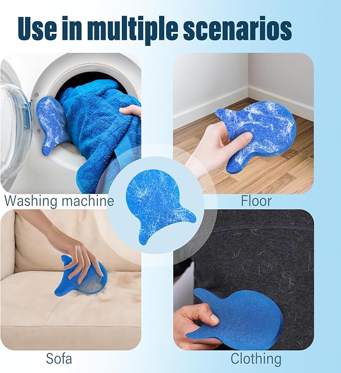 Pet Hair Remover for Laundry, Reusable Dog & Cat Hair Remover Tool, Effectively Removes Pet Hair, Lint and Dander from Bedding and Clothing, Suitable for Washing Machines, Dryers 8PCS