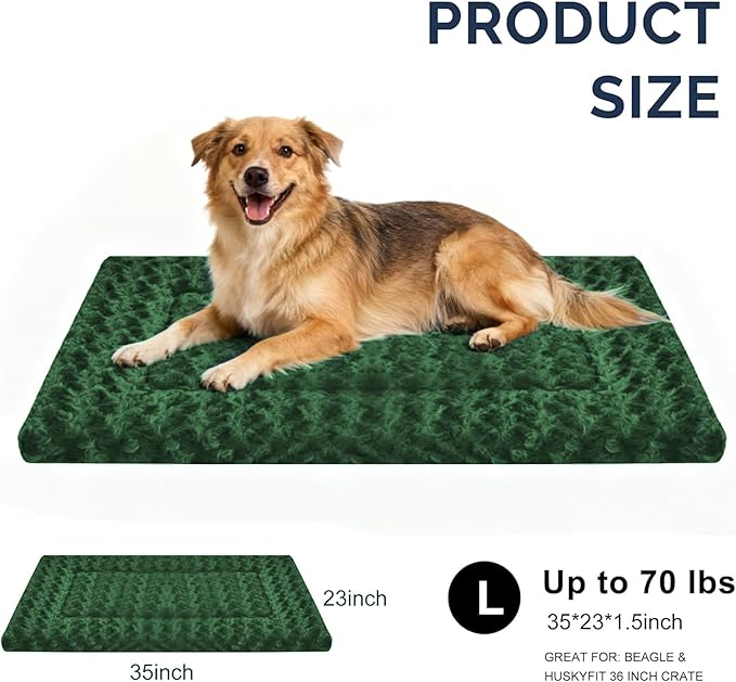 Dog Bed Mat - Dog Crate Pad - Reversible Dog Mat for Pet Comfort - Soft Bed Pads with Dual-Sided Design for All Seasons - Durable, Machine Washable Mat for Crates, Travel, and Home