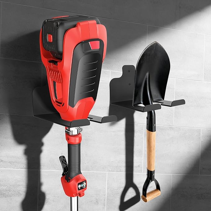 Weedeater Hanger, Garden Power Tool Hanger Weed Whackers Holder Wall Mounted for Grass Trimmer, Hedge Trimmer, Garage Trimmer, Garden Tools, 2 Pack