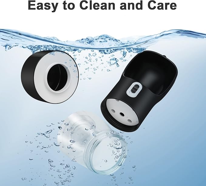 Misthis Outdoor Dog Water Bottle Portable - Leak Proof Bottles Dispenser for Dogs On The Go with Food Container Multifunctional Travel Outdoor（Black）