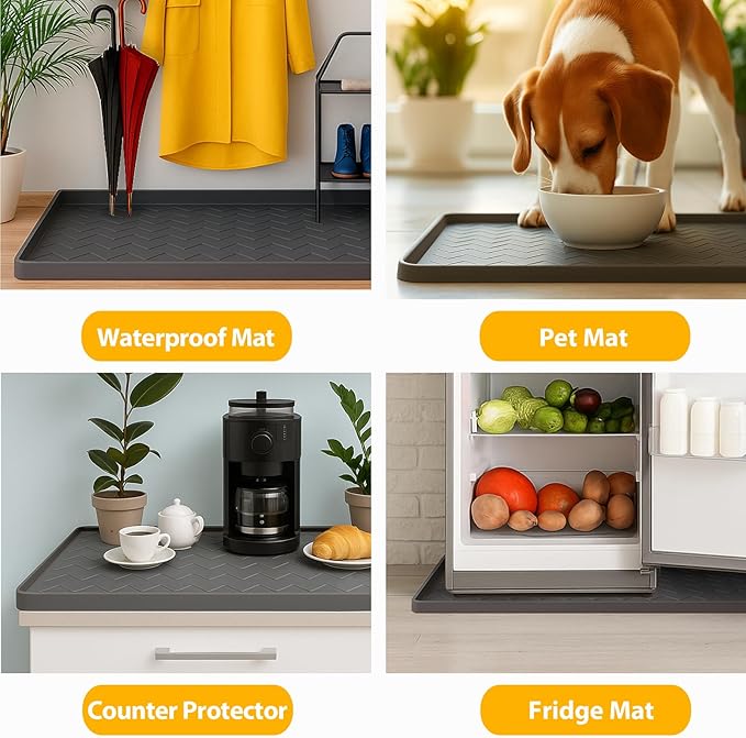 TigeJoy 28" x 22" Under Sink Mats for Kitchen Waterproof