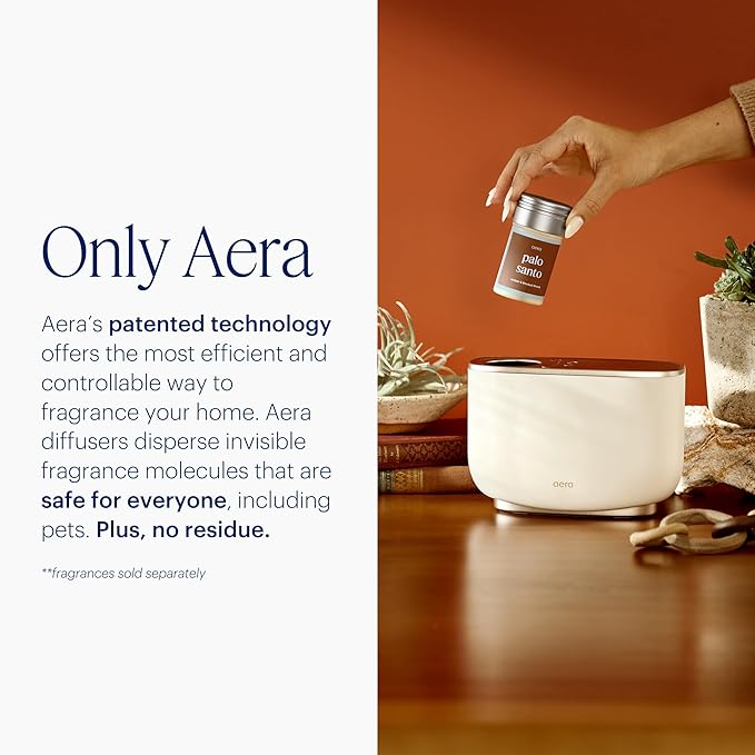 Aera Home Essential Oil Fragrance Diffuser – Waterless Electric Aromatherapy Smart Plug-in, Wi-Fi & App/Alexa Controlled, Hypoallergenic – for Rooms 500-1000 sq ft (Capsules Sold Separately)