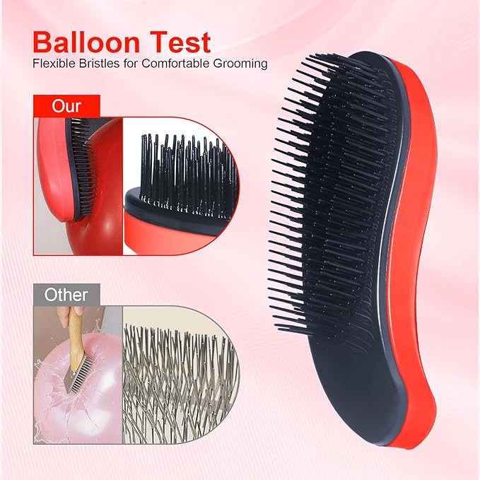 Small Dog Brush - Puppy Hair Brush- Grooming Tool for Teddy, Yorkies, Maltese, Shih Tzu, Chihuahua (Orange)