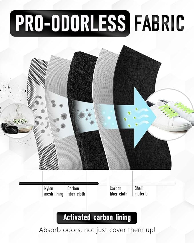 Smell Proof Shoe Bags for Travel-Soccer Cleat Bag Smell Proof with Active Carbon Fabric | Odor-Absorbing Water-Resistant Track Shoe bags for Sports (Pink, UP TO US11)