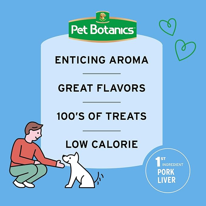 Pet Botanics 10 oz. Pouch Training Reward Mini Soft & Chewy, Chicken Flavor, with 500 Treats Per Bag, The Choice of Top Trainers