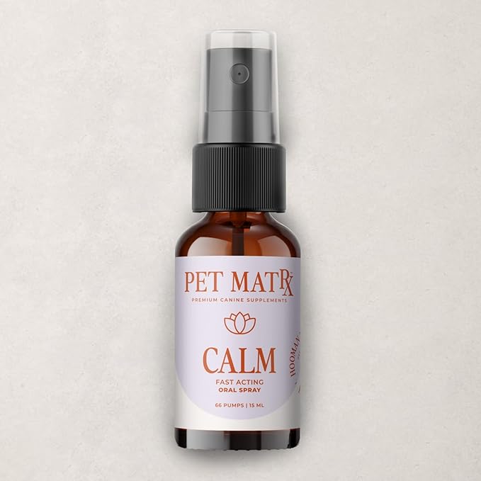 Calm Spray Supplement for Dogs - Nervous System Support, Anxiety Relief, Behavior Training - Vitamin B1, NAC, GABA, Curcumin