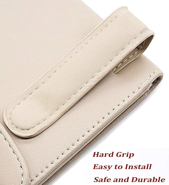 Car Tissues Holder for Car, Visor Tissue Holder, Car Tissue Box, Car Disposable Masks Holder, Mask Dispenser for Car (Beige)