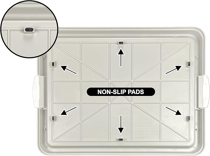 Pets-N-Me Dog Pee Pad Holder, Puppy Potty Training Tray 22.5”X16.5” for Small Dogs (Gray)