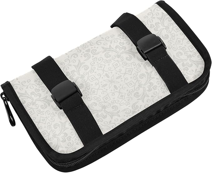 Car Tissue Holder Car Napkin Holder Car Tissue Box Dispenser Storage Case Sun Visor Mask Holder with Adjustable Straps Reusable Refillable White Floral Mandala