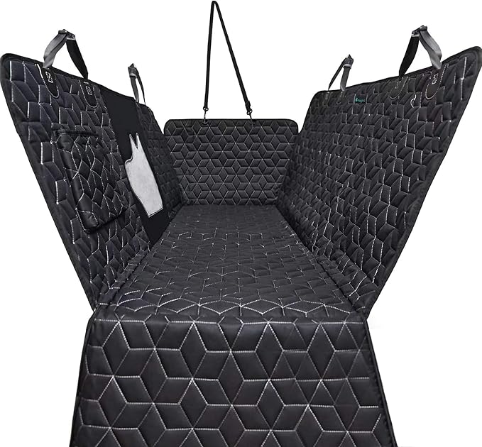 Dog Seat Covers for Back Seat,Pet Hammock for Cars, Waterproof Backseat Cover for Dogs in Car, Heavy Durable Car Hammock for SUV with Mesh Window, Non Slip Dog Car Seat Covers for SUVs,RAV4,CRV
