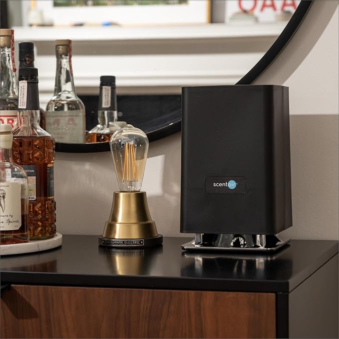 ScentAir Whisper Home | Diffuser Machine, Scents up to 800 Sq. Ft Room, Compatible with Alexa & Google, WiFi & Bluetooth Enabled, Cartridge Sold Separately, Black