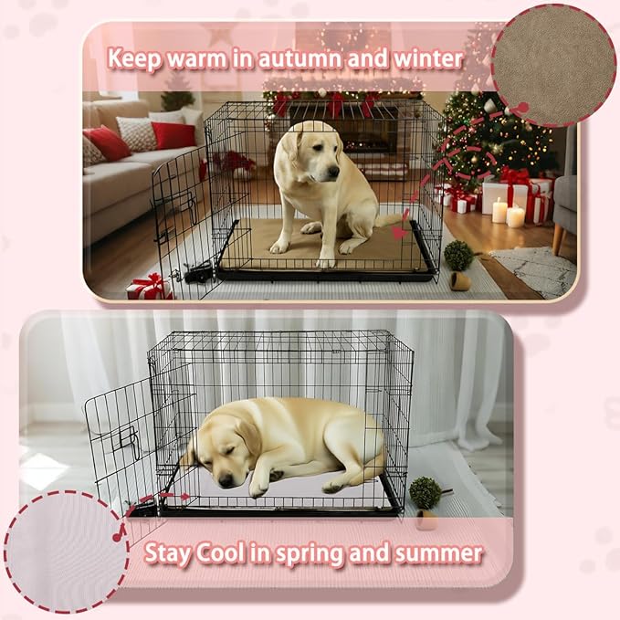 Dog Crate Pan Cover Washable Dog Bed Liner 36x24 Inch Universal Crate Pan Cover for Pet Cages Tray Fitted Pet Supplies