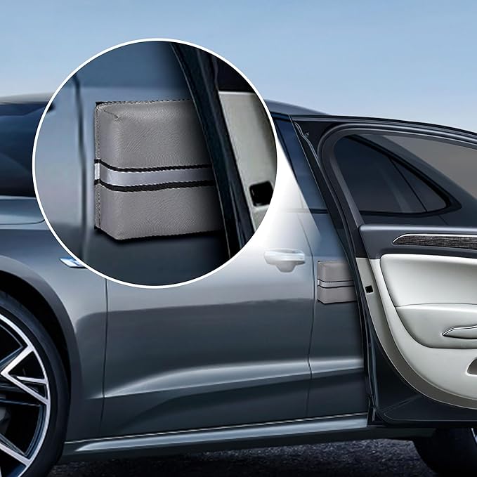 Magnetic Car Door Dent Protector Removable Car Door Guard - Prevents Dents and Scratches for Vehicles (Silver Gray)