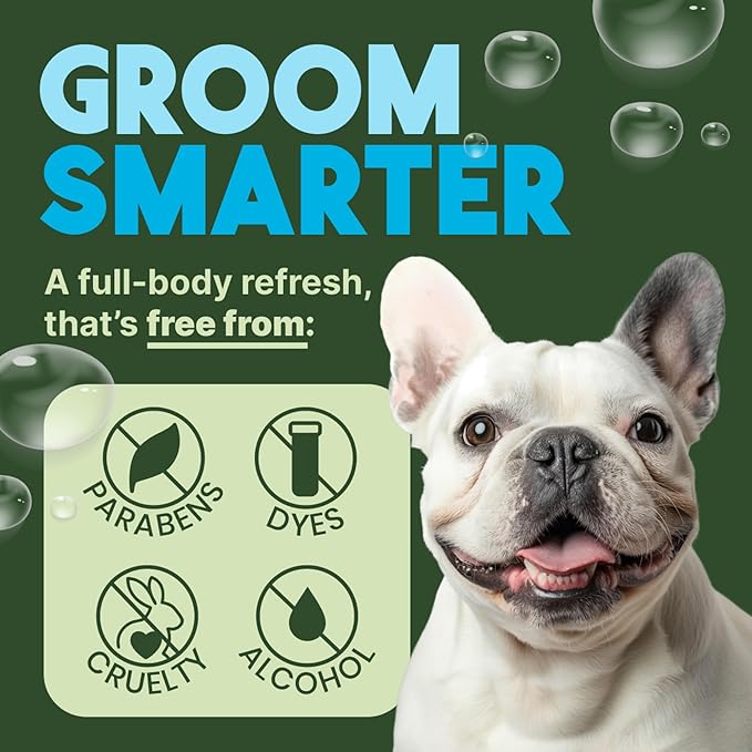 TropiClean Dog Perfume, Long Lasting Green Apple Cologne, Deodorizing Spray for Smelly Dogs, After Bath Detangling Spray with Vitamin E, Safe for Cats, 8oz.