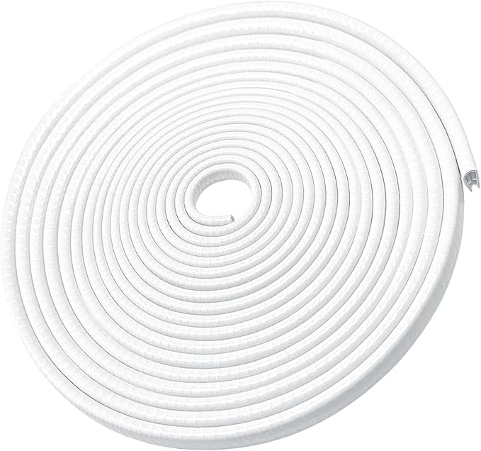MYFAMIREA 66Ft(20.2M) Long Car Door Edge Guards, U Shape Edge Trim Rubber Seal Protector Car Door Protection Anti-Collision Rubber Clips Easy to Cut No Need Adhesive Fit for Most Vehicles| White