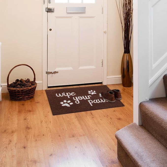 Large Front Door Mat, 24X36 Welcome Door Mats for Entrance Doormat Floor Mat, Durable Non Slip Rubber Entryway Door Mat, Wipe Your Paws Funny Mat for Front Door Doormat