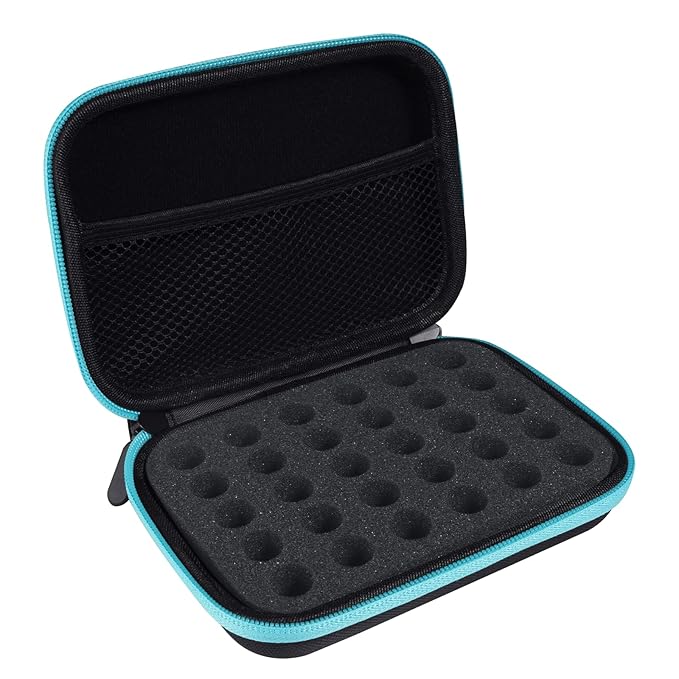 Essential Oil Storage Holder Organizer Carrying Case, Essential Oils Box Holds 30 Bottles 1ml- 3ml Bottle Travel Storage Organizer Bag for doTERRA & Young Living (Box Only)