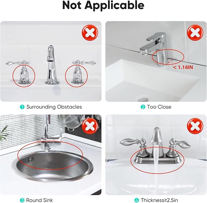 24 Inch Longer Faucet Mat for Kitchen Sink [5°Slope Fast Self-draining]Bathroom Kitchen Sink Splash Guard Silicone Sink Faucet Mat Splash Guard Kitchen Sink Area Tidy Splash Faucet Guard Draining Mat