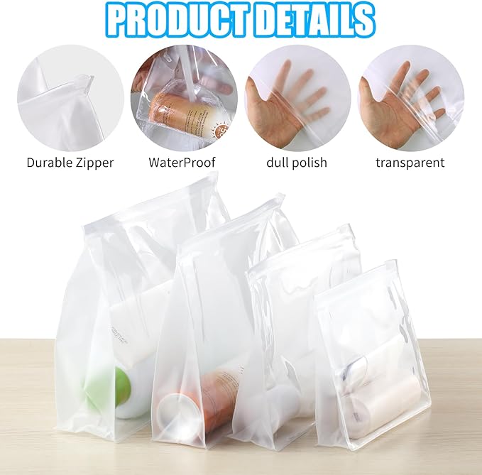 50 PCS Mini Clear Makeup Bag,Small Clear Zipper Pouch Travel Bag for Toiletries Plastic Cosmetic Organizer Waterproof，for Swimsuit Bikini Travel Vacation(8.6 x 6.8 x 2.2 Inch)