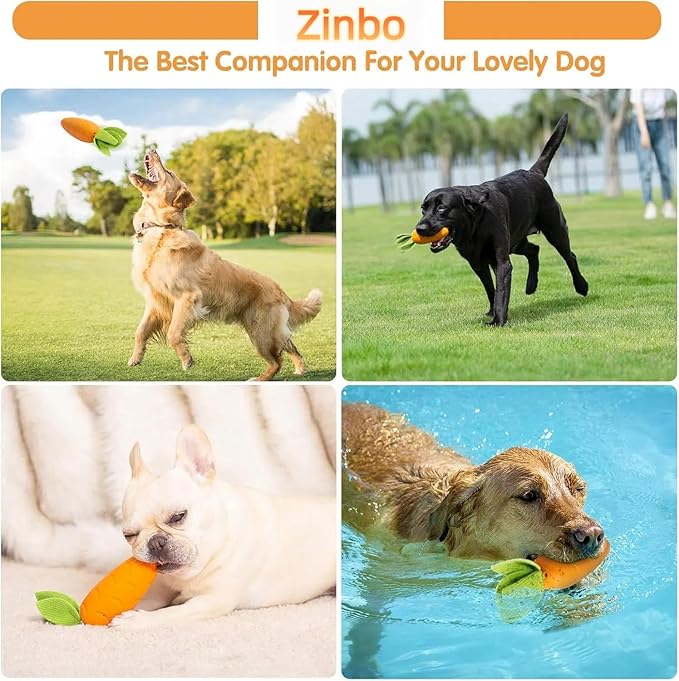 Dog Toys for Aggressive Chewers, Interactive Squeaky Indestructible Dog Toys to Keep Them Busy, Reduce Boredom, Natural Rubber Chew Toys for Large Medium Breed, Puppy Tough Teething Toothbrush