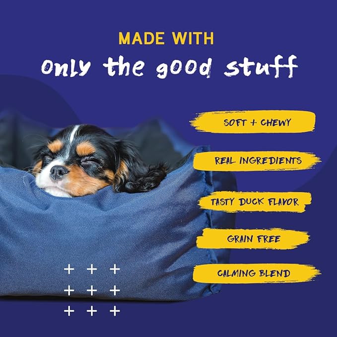 PupGrade Calming Soft Chews - Promotes Relaxation & Helps Manage Stress for All Dogs - Supports Calm Stomachs & Muscles - No Wheat, Corn, or Artificial Ingredients - Meat Flavored - 60 Soft Chews