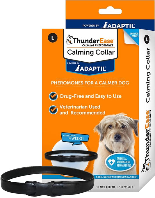 ThunderEase Calming Anti Anxiety Pheromone Collar for Dogs (Large)
