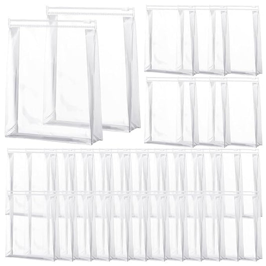 Xuniea 50 Pcs Mini Clear Makeup Bag Small Clear Zipper Pouch Travel Plastic Cosmetic Organizer Waterproof for Toiletries Swimsuit Bikini Bathing Suit(5'',Transparent)