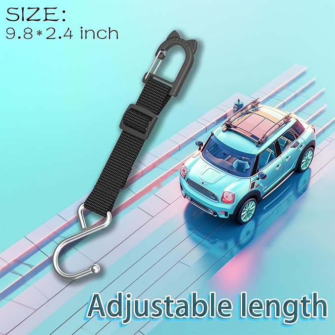 Car Purse Hook Holder, Car Hooks for Headrest, S-Shaped Heavy-Duty Metal Hooks, A Safe Choice for Parents, 2 Packs.