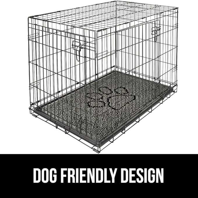 GORILLA GRIP SOAKSTOPPER Dog Door Mat, 48x30 Machine Washable Rug Absorbent Doormat Captures Moisture Mud Dirt, Quick Dry Soft Chenille Entryway Rugs Indoor Entrance Mats for Dog Paws, Paw Gray