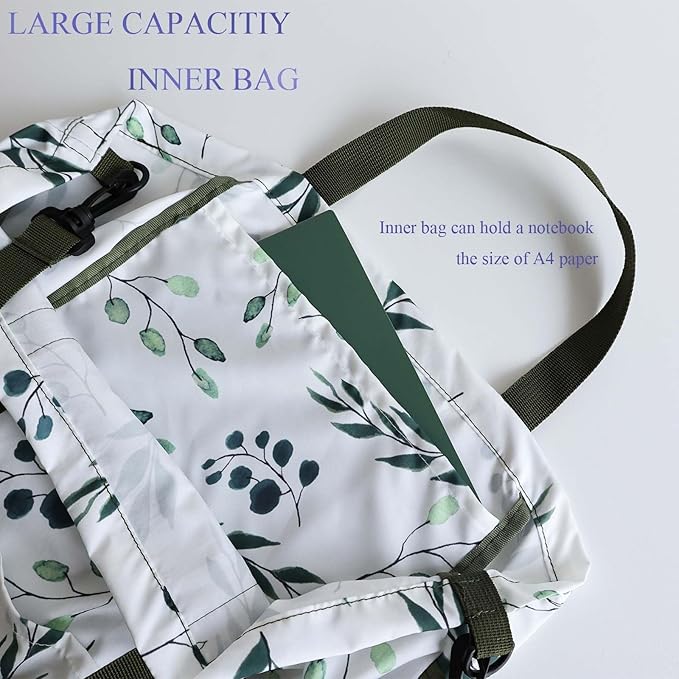 Foldable Travel Tote Bag, Water-Resistant Tote Bag with 3 External Mesh Pockets for Travel, Daily Use, Outdoor