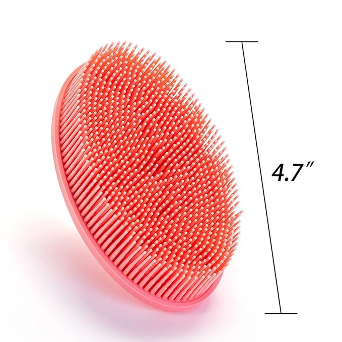 Premium Sensory Brush for Kids or Autism,Soft Silicone Body Scrubber,2 in 1 Sensory Room Occupational Therapy Sensory Brushes,Silicone Loofah,Pet Shower Brush Bath Brush Shampoo Brush(Oval-Green)
