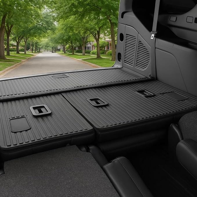 Cargo Mat for 2021-2026 Chevrolet Chevy Tahoe/GMC Yukon, Full Coverage All Weather Trunk Cargo Liner with 3rd Row Backrest Protectors for Tahoe Accessories (Not fit Yukon XL)