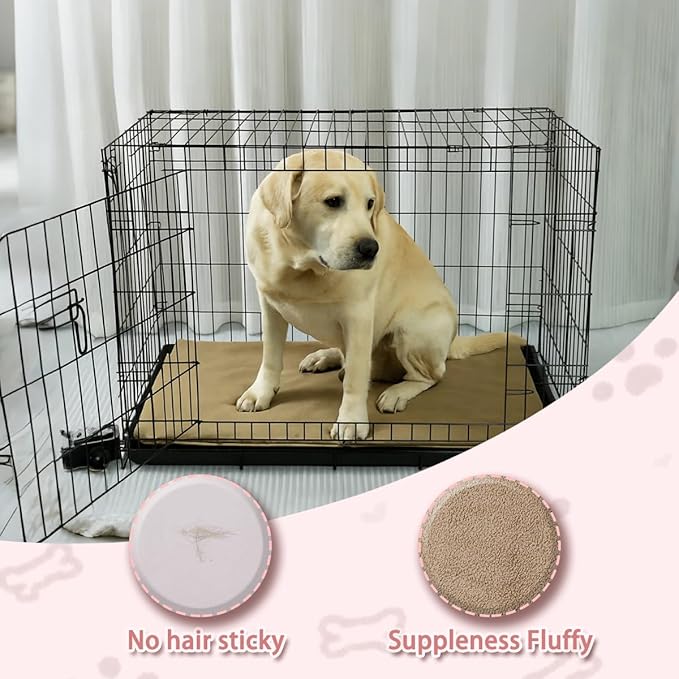 Dog Crate Pan Cover Washable Dog Bed Liner 36x24 Inch Universal Crate Pan Cover for Pet Cages Tray Fitted Pet Supplies