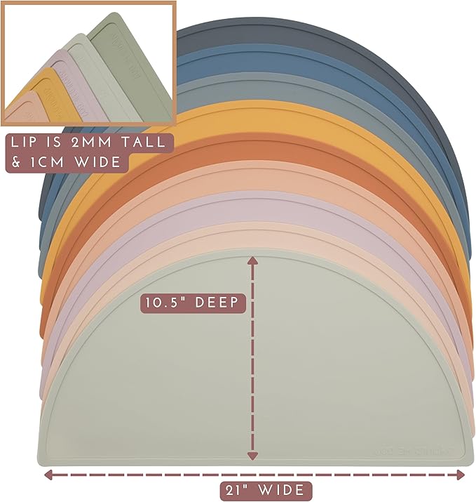 Should We Go? Waterproof Silicone Pet Food Mat - Non-Slip, Spill-Proof Feeding Mats for Floors, Raised Edge Design, Easy-to-Clean Mat for Dog & Cat Bowls, 21" Across x 10.5" Deep, Medium-Terracotta