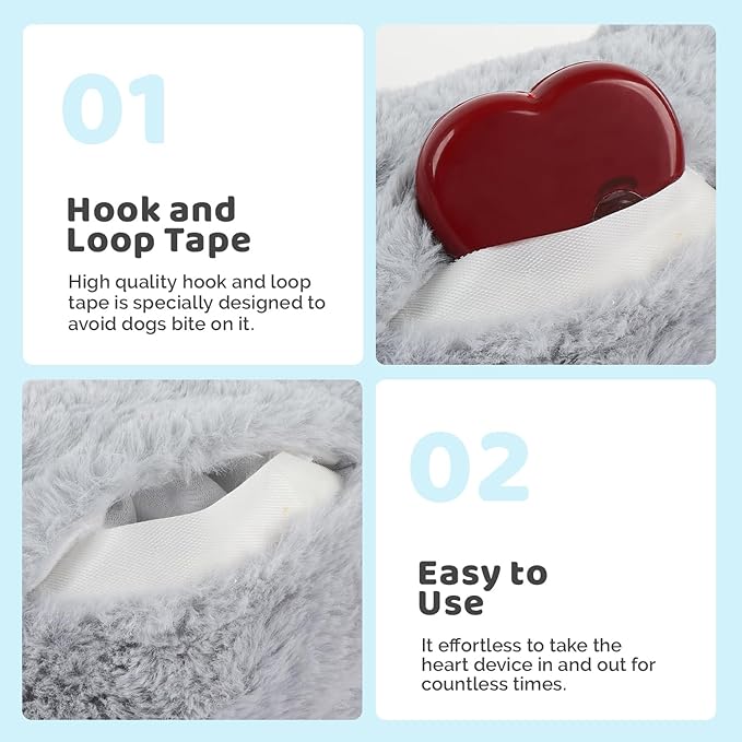 ALL FOR PAWS Heart Beat Dog Toy, Puppy Sleeping Buddy Cuddle Toy Dog Soothing Plush Toy, Crate Training Puppy Stuffed Animal Gift Toys for Your Furry Friend