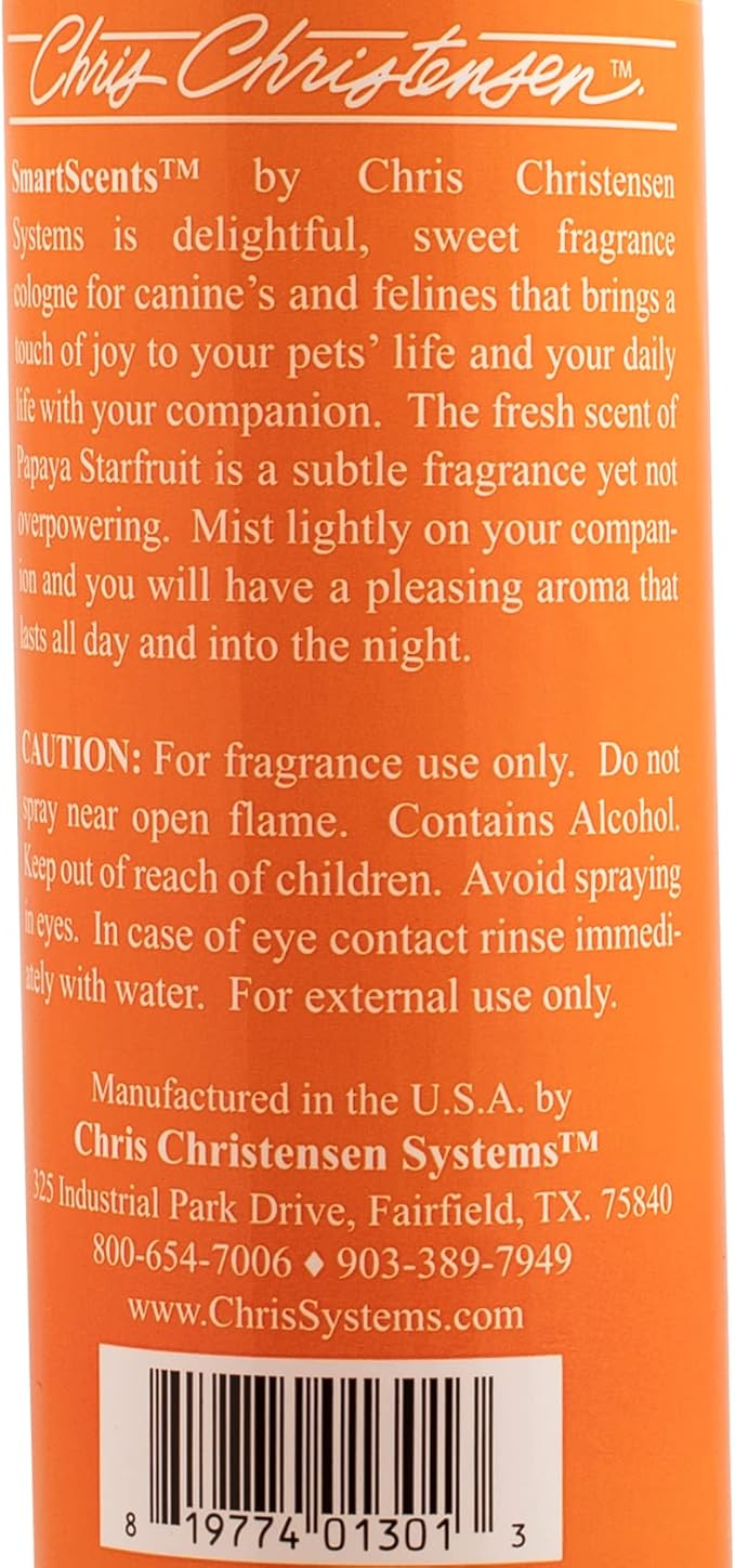 Chris Christensen Smart Scents Papaya Starfruit Grooming Cologne, Groom Like a Professional, Long Lasting, Designer Fragrances, 16 oz