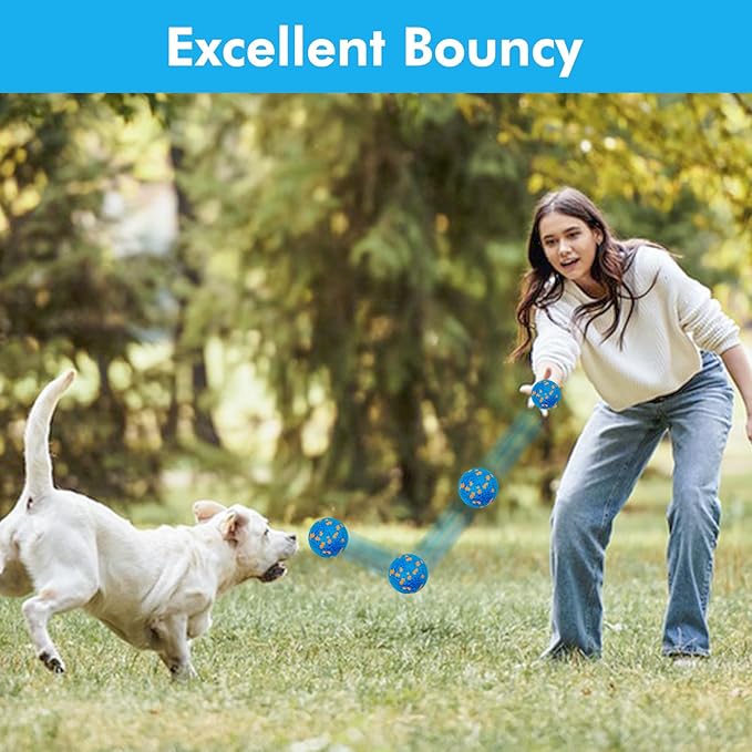 Vannon 2 Pack Dog Balls Interactive Dog Tennis Balls Indestructible Dog Teething Chew Toys for Aggressive Chewers Dog Toy Fetch Balls for Small Medium Dog E-TPU Material Lightweight Bouncy Floating