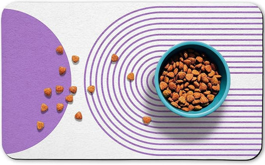Dog Food Mats for Floors Waterproof, Cat Water Bowl Mats Pet Feeding Absorbent Mat Placemats for Food and Water Bohemia 24 * 32 inch
