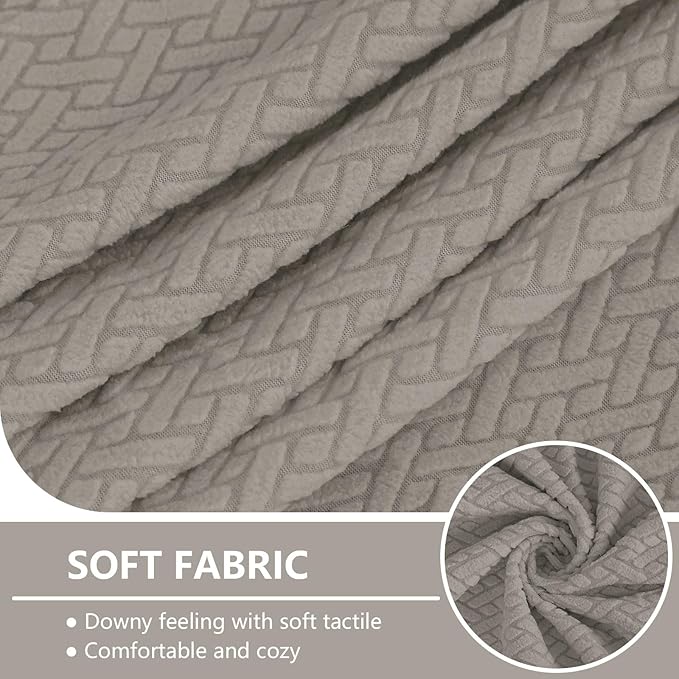 hyha Waterproof Couch Cushion Covers, Wear Resistant Couch Cover, Anti Slip Sofa Slipcovers Washable, Soft Thick Jacquard Furniture Protector for Pets Dog (1 Piece for Large, Taupe)