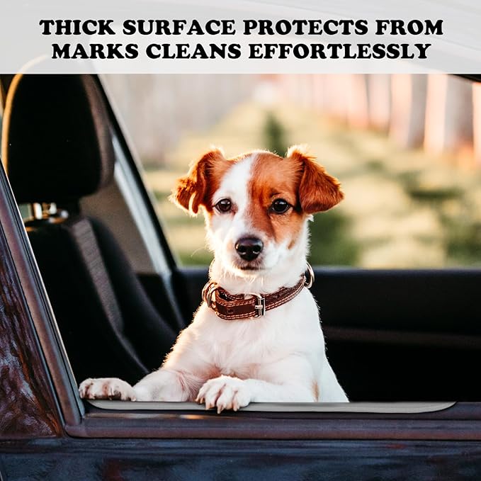 WODHMIEY Dog Car Door Protector, 20% Larger Coverage Vehicle Door Cover,Car Door Guard Mat, Pet Door Panel Protector for SUVs Pickup Trucks, Protects Doors from Dog Scratching (Grey)