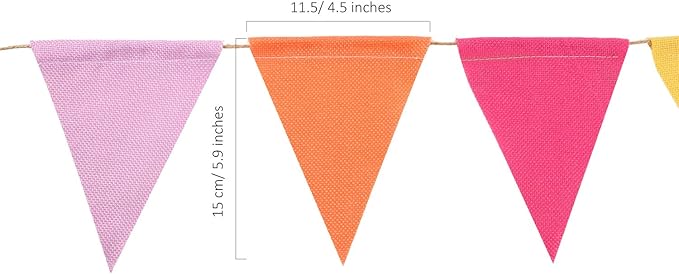HESTYA 42 Pieces Colorful Pennant Banner Flag Multicolor Bunting String Triangle Banner Pennants for Birthdays Classroom School Carnival Garland Outdoor Events Party Hanging Decorations(Pastel)