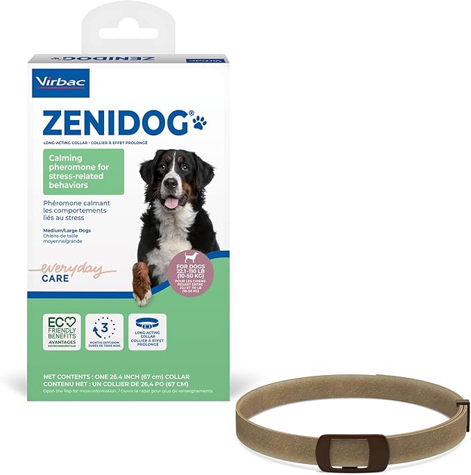 ZENIDOG Long-Acting Collar-Dog Calming Pheromone Collar for Stress Relief - Lasts up to 3 Months by Virbac