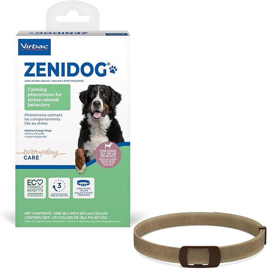 ZENIDOG Long-Acting Collar-Dog Calming Pheromone Collar for Stress Relief - Lasts up to 3 Months by Virbac