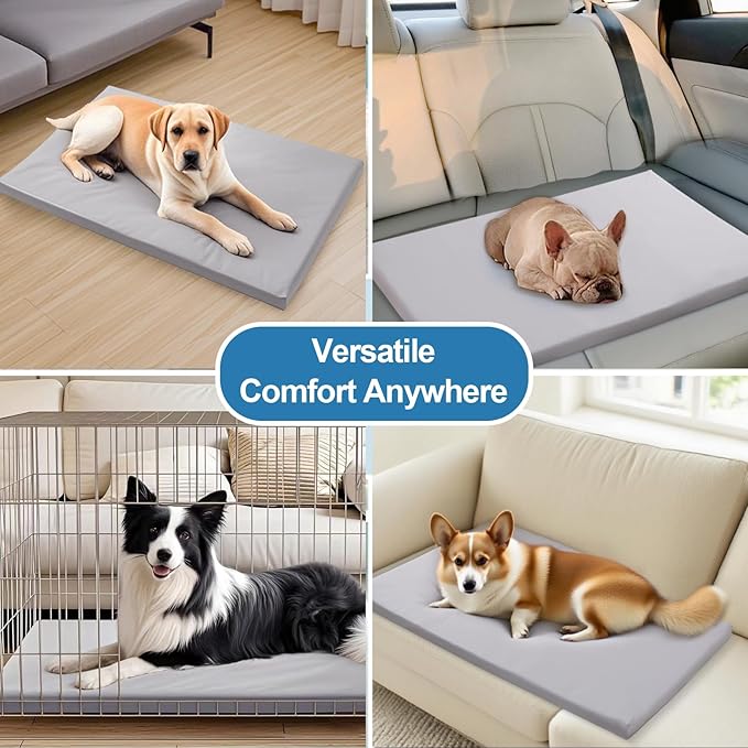 Dog Mat,27"x 42"Dogs Crate Pad,Indoor Non-Slip & Waterproof Dog Mat,Easy Wipe Clean in Seconds，Sleeping for Floor,Car,Sofa,Crate