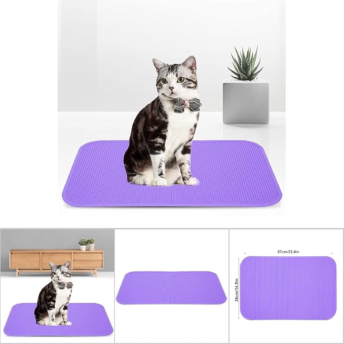 Pet Grooming Mat, Pet Grooming Bathing Training Table, Professional Pet Grooming Table Top Mats Premium Non Slip Rubber Mat, Durable, Waterproof, and Easy to Clean (Purple)