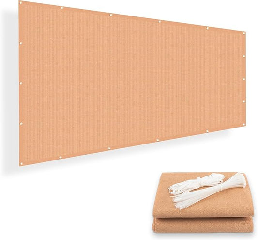 SUNNY GUARD Shade Cloth Custom Size 19x20 FT Sun Shade Screen Fabric Shade Cover Tarp with Grommets for Pergola Backyard Garden, Peach Fuzz(We Customized)