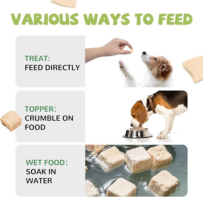 Freeze Dried Dog Treats, Raw Chicken Food for Dogs, Single Ingredient, High Protein Natural Healthy Topper, 3.8 oz