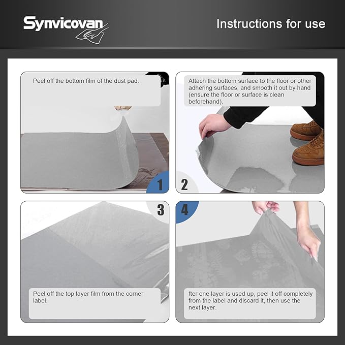 26" x 45" Grey Sticky Mat Tacky Pads Adhesive Floor Mat (5 Packs,150 Sheets,30 Sheets/Pack for Cleanroom Laboratory Hospital Construction Pets Home Indoor Gymnasium and Workshop